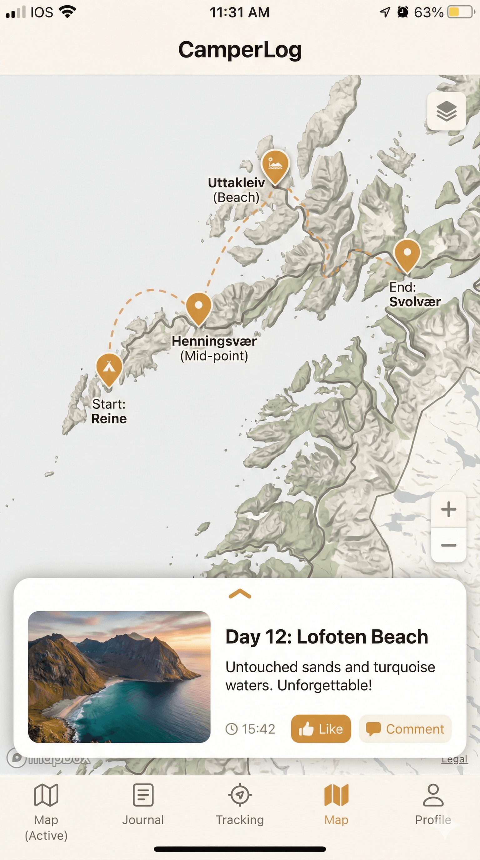 Strukturiere deine Reise interaktiv